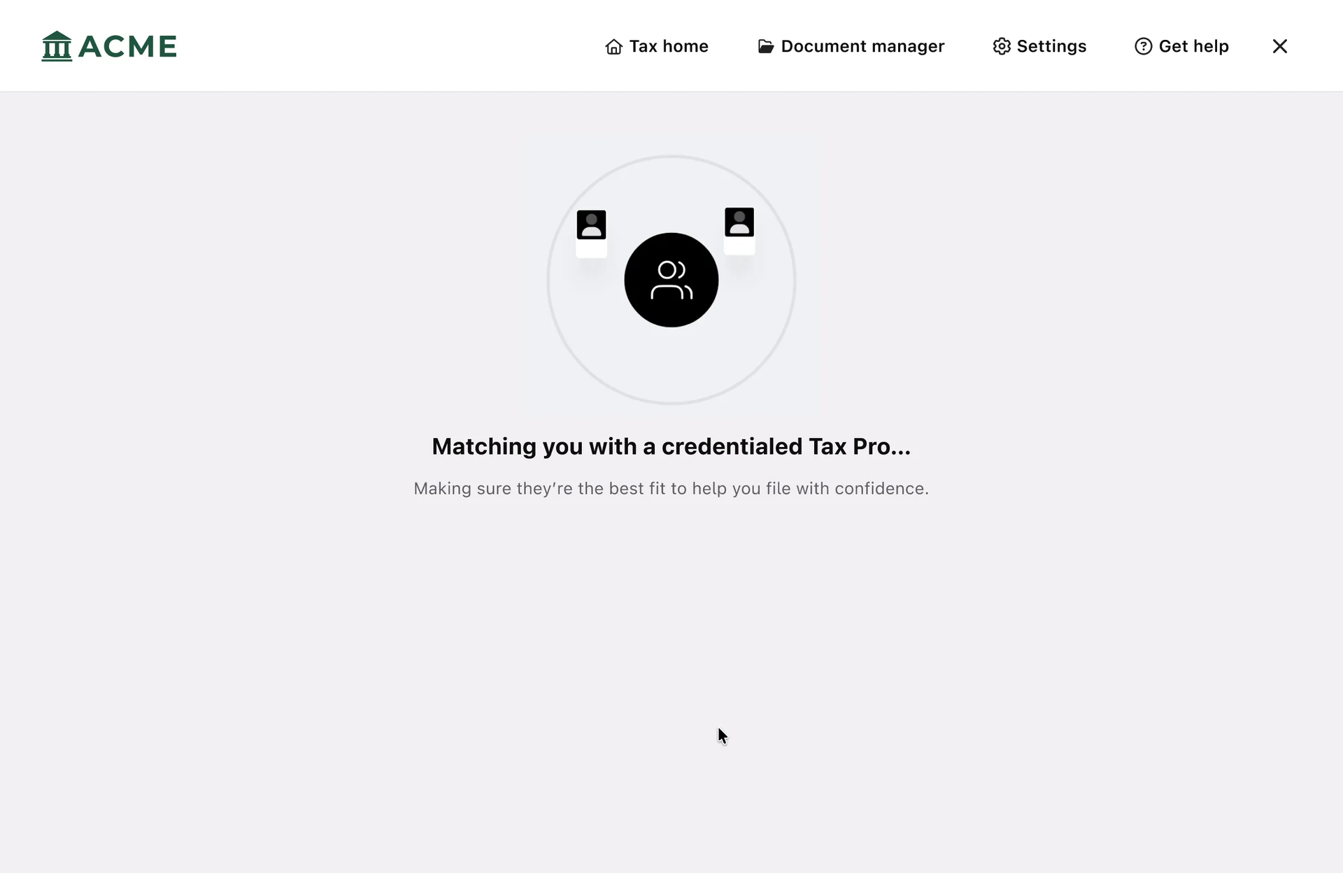 Matching you with a credentialed Tax Pro